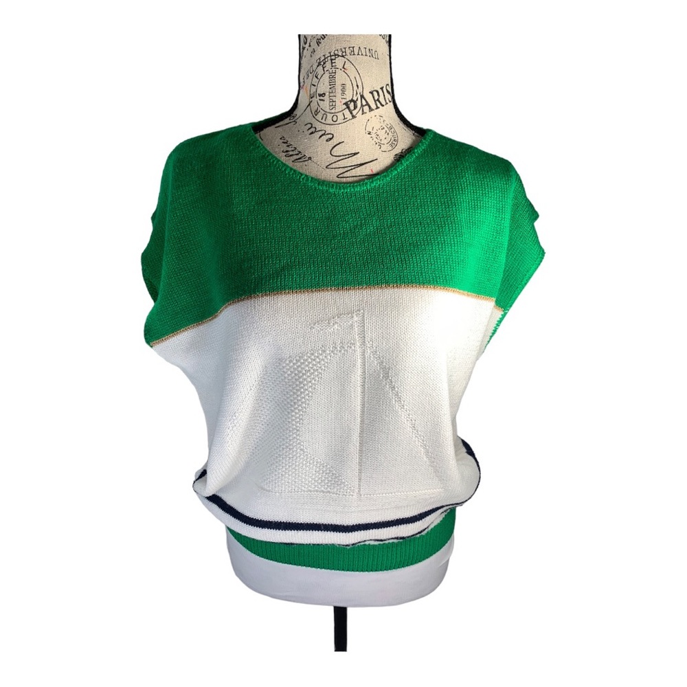 1970’s Sweater Bazaar Sailboat Sleeveless Sweater